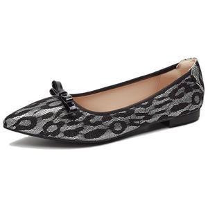 QUICHESHOES Женские повседневные туфли-лодочки серебристо-черные, цвет Silver Black