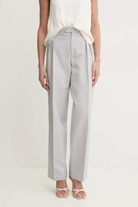 Брюки с добавлением льна Twinset, серый