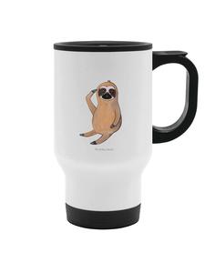 Белая термокружка с изображением птицы-ленивца (No Saying) Mr. & Mrs. Panda