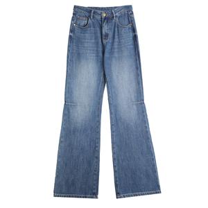 ELLE Джинсы женские деним синие умеренно расклешенные