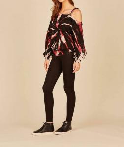 Свитшот с открытыми плечами в цвете Vino Swirl Vintage Havana