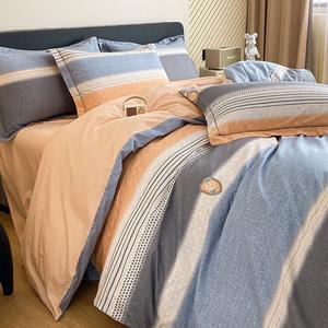 LUOLAI HOME Комплект постельного белья 4 предмета, простыня на резинке, размер 150x200 см, для матраса 200x230 см