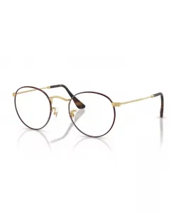 Унисекс круглые металлические очки, RB3447V Ray-Ban, коричневый/бежевый