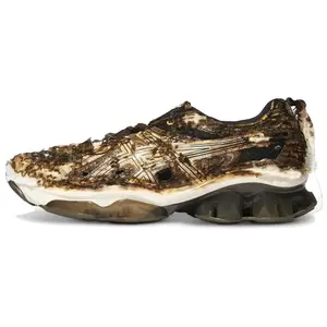 ASICS Кроссовки для бега AIRE x GEL Quantum Kinetic, устойчивые к истиранию, дышащие, низкие, мужские, коричневый черный