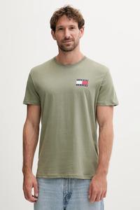 Хлопковая футболка Tommy Jeans, зеленый