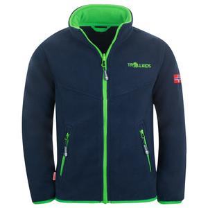 Флисовая жилетка Trollkids Kids Oppdal XT, цвет Navy/Bright Green