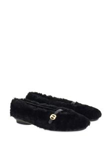 Ferragamo балетки Fluffy, черный