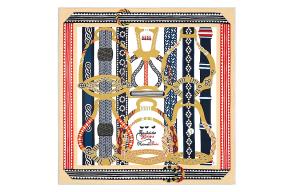 HERMES Шелковый платок Carre для женщин, мультиколор