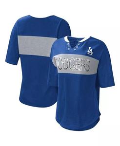 Женская футболка с вырезом Notch Neck Royal and Gray Los Angeles Dodgers Touch
