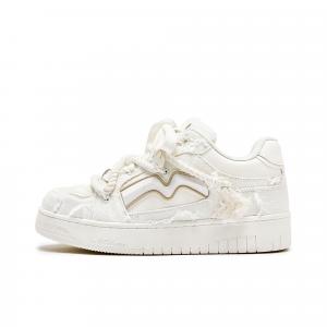 MQMS Нескользящие и износостойкие низкие кроссовки для скейтбординга, увеличивающие рост, унисекс, белые