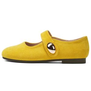 OMS Желтые женские балетки Мэри Джейн, цвет Yellow