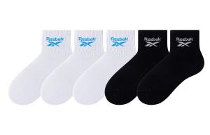 Женские носки до середины икры 5 пар Reebok, белый/черный