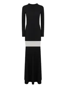 Длинное макси-платье с длинными рукавами и свободным кроем Duran Lantink, черный