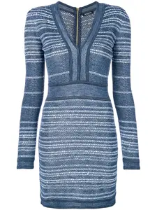 Облегающее платье-кокон BALMAIN, синий