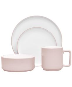 Набор посуды Colortex Stone из 4 предметов Noritake, цвет blush