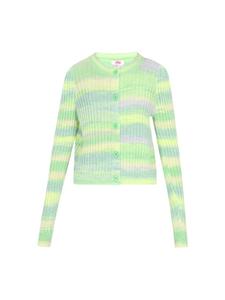 Женский кардиган зеленого цвета с разноцветными вставками myMo