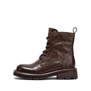 Ботинки Crew Martin 4 см женские BELLALILY, Coffee