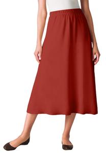 Женская трикотажная юбка А-силуэта больших размеров, рассчитанная на 7 дней носки Woman Within, Red ochre