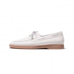 TRUFFAUT Мягкие лоферы из оленьей кожи, мужские, белые