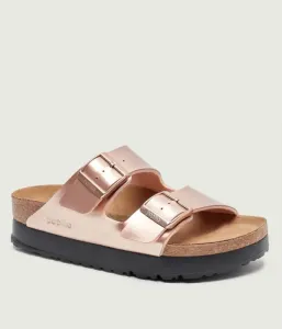 Тапочки Arizona Flex Platform Birkenstock, розовое золото