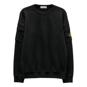 Толстовка double-sleeve pocket sweatshirt 'black' Stone Island, черный