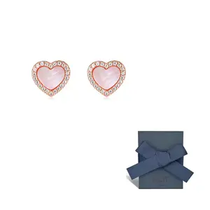 Apm Monaco VALENTINE Серьги-гвоздики из медного сплава для женщин розовые