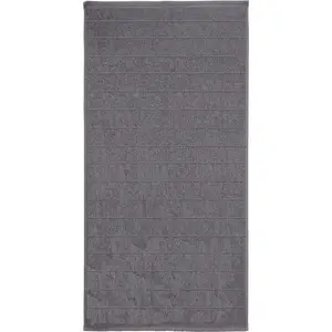 Полотенце Via, размер 50/100 см однотонное, в полоску Kleine Wolke, Schiefer