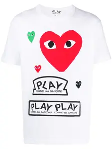 Футболка с логотипом Comme Des Garçons Play, белый
