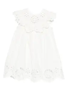 Платье с оборками Zimmermann Kids, белый