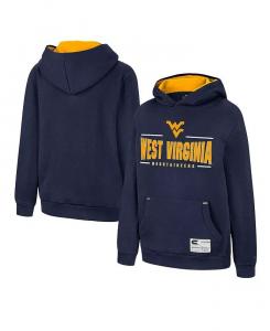 Толстовка с капюшоном для ведущих гитаристов Big Boys Navy West Virginia Mountaineers Colosseum
