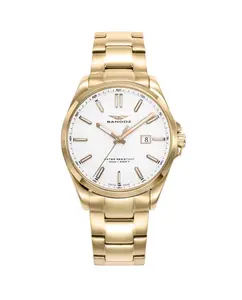 Женские часы Casuel, золотой корпус и браслет из стали Ip Sandoz, золотой