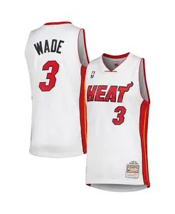 Мужская белая майка-свингер «Miami Heat Hardwood Classics» Дуэйна Уэйда 2005-06 Mitchell & Ness