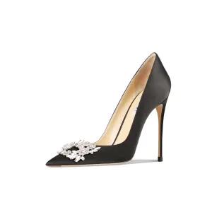 Suyymakk Туфли на высоком тонком каблуке женские, черные