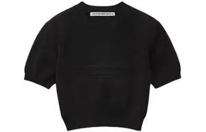 Logo Embossed Ribbed Jumper Alexander Wang, черный
