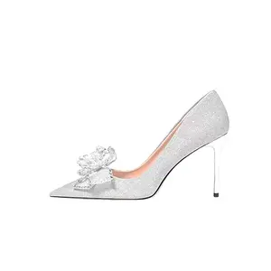 Женские туфли на тонком каблуке, серебристые WOXXXN, Silver[Gift Box Set](Gift Included)