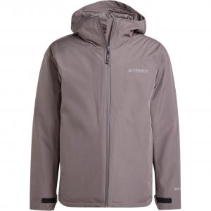 Высокогорная Водонепроницаемая и Ветрозащитная Куртка-Ветровка Мужская Угольно-Серая/Серая/Угольно-Серая/Серая Adidas