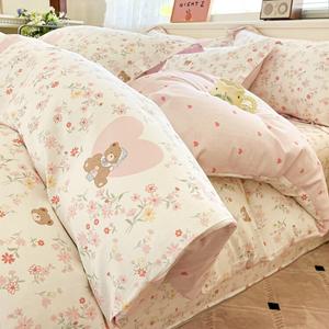 Yalu Пододеяльник 180х220 см из хлопка, цвет H Old Book Folding Crease Powder, расчесанный хлопок