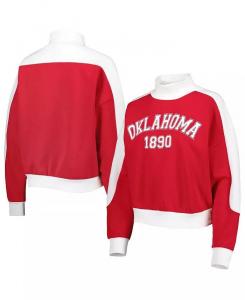Женский свитшот-пуловер Crimson Oklahoma Early Make it a Mock Sporty Gameday Couture