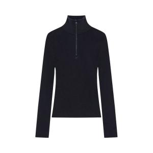 Свитер Courrèges Zipped Mockneck Sweater 'Navy'