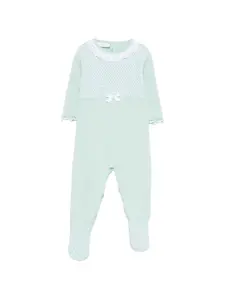 Пижама Cauce с кружевной отделкой и бантом Paz Rodriguez, зеленый