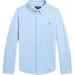 Светло-голубая детская футболка Polo Ralph Lauren, голубой