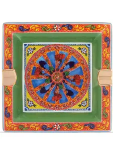 Фарфоровая пепельница с контрастным узором Dolce & Gabbana, зеленый