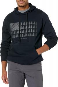 Куртка-толстовка Columbia мужская Trek Hoodie, Black/Treeline Flag Graphic