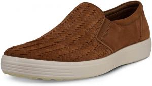 Мужские слипоны ECCO Soft 7 Woven 2.0, Camel Nubuck