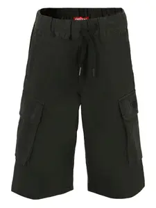 Шорты с карманами-карго и завязками на шнурке Diesel Kids, черный