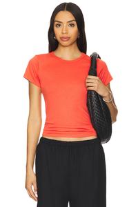 Облегающая футболка с коротким рукавом и круглым вырезом Eterne, poppy