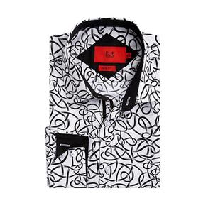 Мальчиковая рубашка slim fit со swirl print Elie Balleh, White