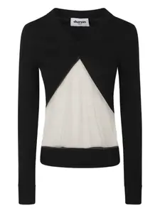 Свитер с V-образным вырезом Duran Lantink, черный