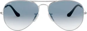 Солнцезащитные очки Ray-Ban RB3025 Classic Aviator, Silver/Clear Gradient Blue