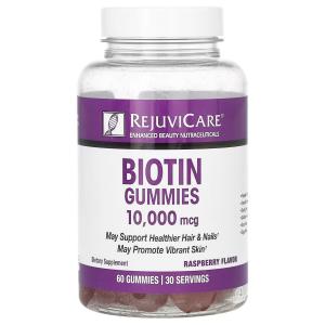 Добавка Rejuvicare Biotin Gummies Raspberry, 60 жевательных таблеток